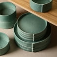 thumbnail image 2 of Stone Lain Bao 24-Piece Dinnerware Set Stoneware, Green, 2 of 6