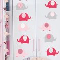 thumbnail image 1 of 4 pegatinas de pared con diseño de elefante rosa pequeño, pegatinas murales para dormitorio, sala de estar, pared de TV, 1 of 5