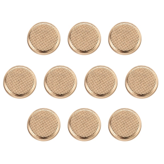 Uxcell 10pcs Metal Round Flat Buttons 12mm Alloy Shank Sewing Buttons, Gold