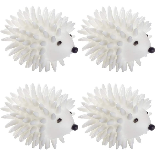 4 Pcs Balles de Sécheuse, Balles de Sécheuse à Lessive Réutilisables Hedgehog pour Machine à Sécheuse Antistatiques Balles Souples pour Laver la Lessive