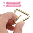 thumbnail image 3 of Uxcell 2 Pack Metal Triangle Ring Buckle, 1"(25mm) Spring Snap Clip Hook Jump Rings Alloy Trigger Keychain for Purses Handbag Strap Clasp, Gold, 3 of 6