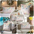 thumbnail image 5 of Easter Decorative Throw Pillow Covers 20x20 Inch Set of 2 Easter Eggs Home Decor Pillow Cases for Couch, Pink Tulip Butterfly Cushion Case for Living Room Bedroom Bed Car Chair, 5 of 9