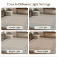 thumbnail image 7 of ODIKA 2'x3' Blue Beige Geometric Border Design Washable Throw Rug Elegant Pattern with Modern Square Motifs for Hallway, Study Room, Non-Slip Low Profile, Flatwoven, 7 of 7