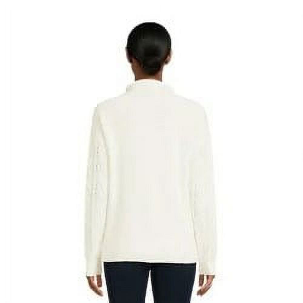 Love by Design Women's Juniors Mixed Cable Knit Sweater with Long Sleeves, Midweight