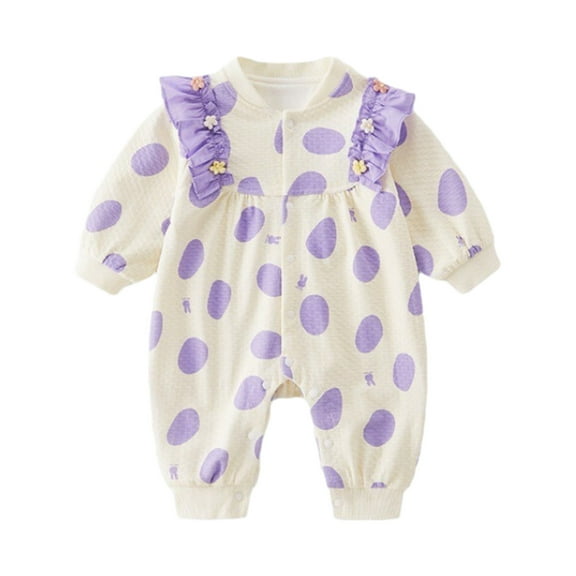 Zwiiyzr 2025 Infant Baby Girl Boy One Piece Outfit Solid Romper Long Sleeve Onesie Cotton Jumpsuit Outfits Baby Clothes Pink