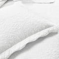thumbnail image 6 of Lush Decor 100% Polyester Medallion Scallop Bedspread White 5Pc Set Queen, 6 of 8