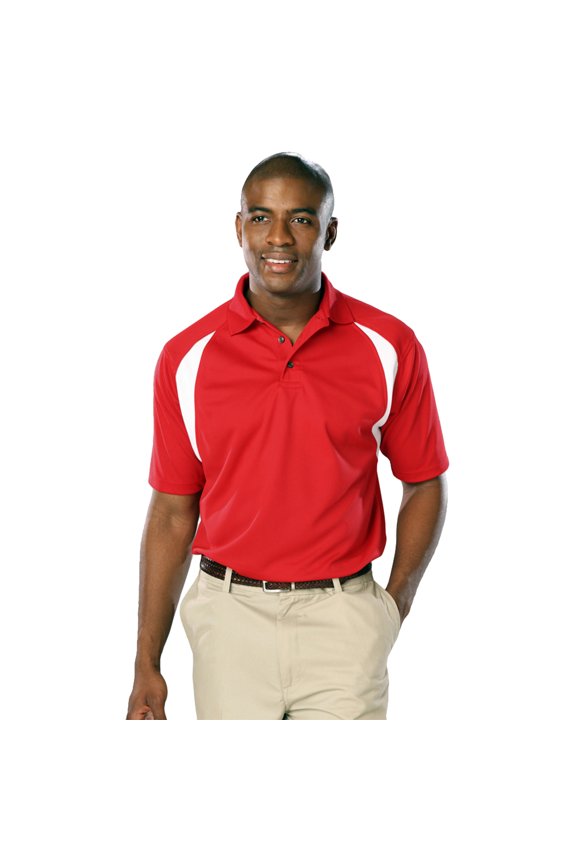 BlueGeneration Mens Wicking Contrast Insert - Red Large Trim White