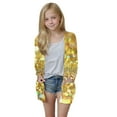 thumbnail image 2 of MKOSPLRT Cardigans pour Fille Garçon 5-14 Ans Ouvert à l'Avant Manches Longues Cardigans Sarcelles Veste à Imprimé Pailleté Drôle avec Poche, 2 of 8