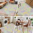 thumbnail image 5 of Area Rug for Living Room, Easter Non-Slip Indoor Large Carpet for Bedroom/Dining Room, Watercolor Rabbits Love Polka Dots Spring Beige Washable Low-Profile Rectangle Floor Runner Rugs - 4 x 6 Ft, 5 of 8