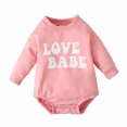 thumbnail image 2 of Simplmasygenix Baby Sets Clearance Summer Dress Autumn Spring Baby Girls Boys Cute Romper Long Sleeve Button Sweat Shirt Jumpsuits, 2 of 8