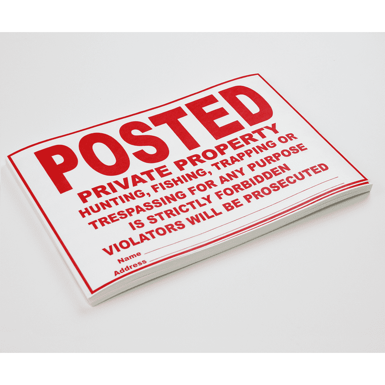 Posted Private Property No Trespassing Tyvek Sign | Heavy