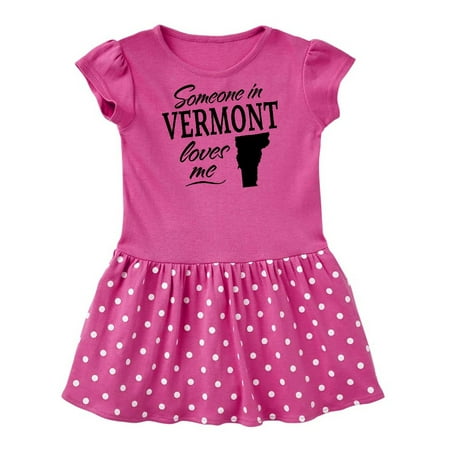 

Inktastic Someone in Vermont Loves Me Gift Baby Girl Dress