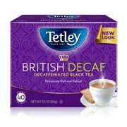 Tetley British Blend Decaffeinated Black Tea, 40 Tea Bags