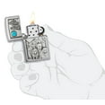 thumbnail image 6 of Zippo Wolf Pack and Moon Emblem Brushed Chrome Pocket Lighter, 6 of 6