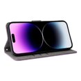 thumbnail image 4 of Phone Wallet Case for iPhone 15 Pro with Stand - Leather Folio Cover & Card Slots Purple, 4 of 5