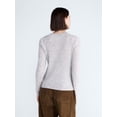 thumbnail image 3 of Free Assembly Women's and Women's Plus Cashmere Cable Knit Sweater with Puff Sleeves, Midweight, Sizes XS-4X, 3 of 5