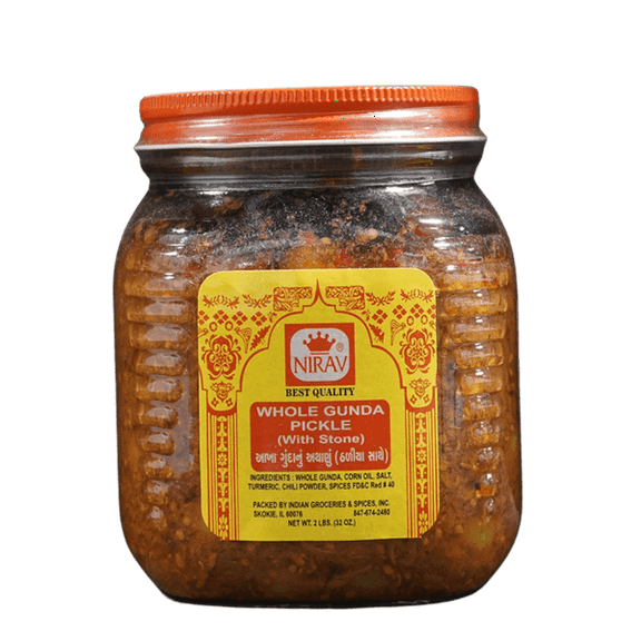 Nirav Whole Gunda Pickle 2 lbs bottle