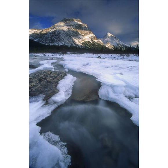 Posterazzi DPI1774467 Freezing Mountainous River Banff Alberta Canada Poster Print by Bilderbuch, 11 x 18