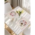 thumbnail image 5 of Happy Easter Placemats Set of 4, Spring Flower Pastoral Butterfly Retro Beige Placemats for Dining Table, Place Mats for Kitchen Tabletop, Waterproof Wipeable Dining Table Mats Set, 5 of 9