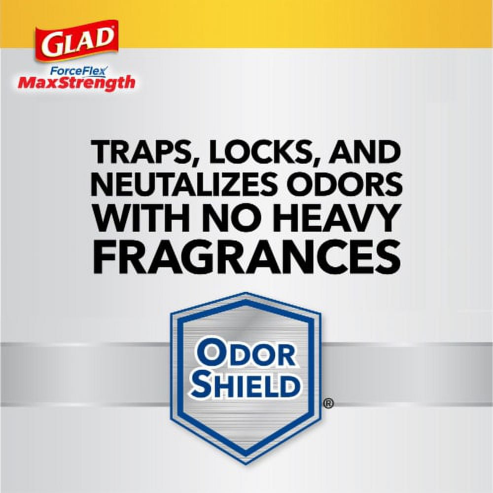 Glad ForceFlex MaxStrength Odor Shield Tall Kitchen Drawstring Trash Bags