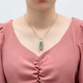thumbnail image 6 of Crystal Cremation Urn Necklace for Ashes Keepsake Cremation Jewelry for Human Ashes Stainless Steel Memorial Pendant with Flower, 6 of 7
