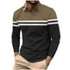 thumbnail image 1 of Kalauyu Mens Quarter Zip Shirt Long Sleeve Color Block T Shirts for Men Lightweight Casual Striped Golf Polos, 1 of 5