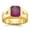 Yellow, variant on 14K Yellow Gold Men's Ruby Doublet Stone and 1/20 carat Diamond Ring Size 10