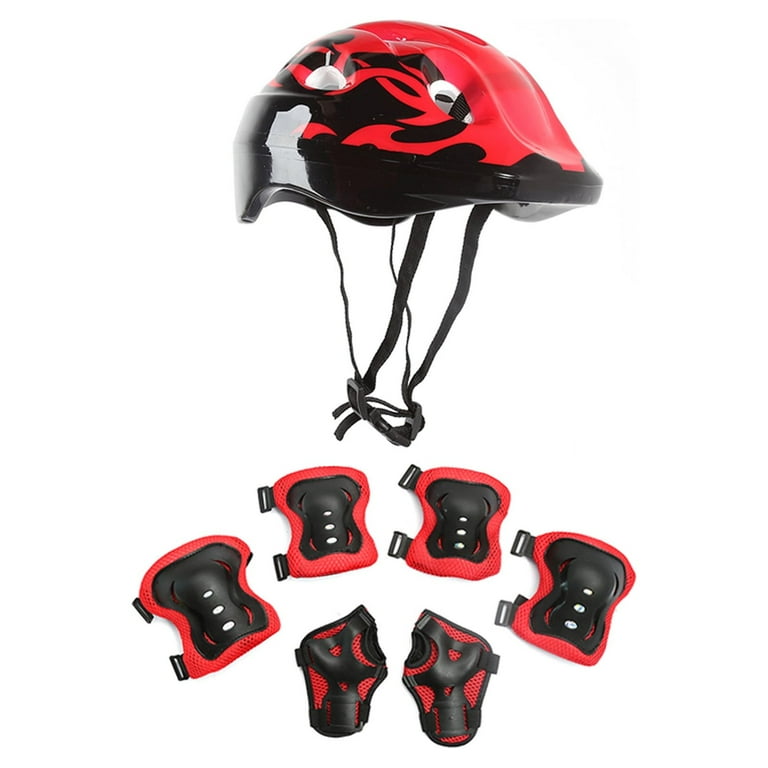 7pcs Boys Girls Skate Cycling Protective Gear Set Safety Helmet Practical