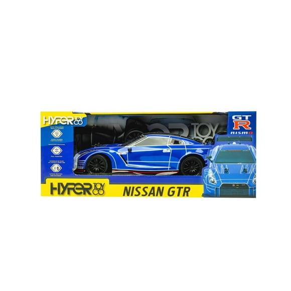 Réplique de véhicule Nissan GTR téléguidé à échelle 1:16 avec effets lumineux à DEL