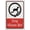 Warning Sign 4, variant on Metal Placards Entrance Entry Arrow 8"x12", Acrylic Safety Warning Sign, Indoor Outdoor Use for Home Business Office Facility Entrance Property