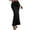 Black, variant on RUTAYY Women New Summer High Waist Slim Elastic Pleated Fishtail Skirt Solid Color Flowy Swing Skirts