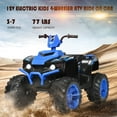 thumbnail image 6 of Costway 12V Kids 4-Wheeler ATV Quad Ride On Car w/ LED Lights Music  USB Navy, 6 of 10