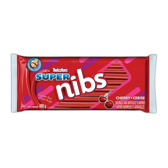 Friandise TWIZZLERS SUPER NIBS cerise 400g