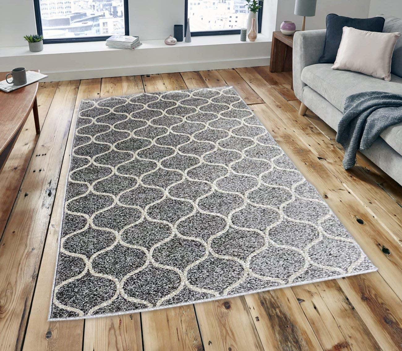 Area Rugs for Living room Area Rugs Clearance 5x7 Runner Rug, Gray Area
