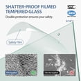 thumbnail image 5 of 60 Inch Frameless Double Sliding Shower Door with Soft Close Brushed Nickel Finish 5 16 Inch Tempered Glass Safety Film Stainless Steel Handles, 5 of 9