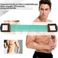 thumbnail image 2 of PinesC 5 Rope Chest Expander Adjustable Resistance Arm Strength Trainer Resistance Exercise System for Home Gym Bodybuilding Strength Training, Yellow, 2 of 5