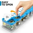 thumbnail image 5 of Huge Extra Large Pill Organizer — XL Daily Pill Box — 7 Day Am Pm Pill Case Jumbo Pill Container — Supplement Organizer — Twice A Day Big Pill Organizer, 5 of 6