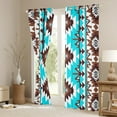 thumbnail image 3 of Manfei Western Retro Aztec Black Out Curtains, Bohemian Hippie Geometric Curtains Pack of 2 (42x63 Each), Teens Kids Adult Bedroom Curtains, Curtains and Drapes Home Decor, 3 of 6