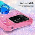 thumbnail image 4 of Phone Case for Xiaomi Redmi 10C, Shiny Bling Quicksand Effect TPU Bumper Case with Four Corners Protection Cover for Xiaomi Redmi 10C, Pink Blue, 4 of 7