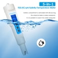 thumbnail image 4 of Medidor de Ph 5 En 1 Impermeable Multifuncional Tds / Ec / Ph / Salinidad / Medidor de Temp MABOTO  Medidor de salinidad, 4 of 7