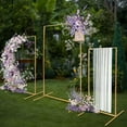 thumbnail image 6 of 3-Piece Gold Wedding Arch Stand Set Metal Backdrop Stands in 3 Sizes with 28.66 lbs Max Capacity for Ceremony, 6 of 10