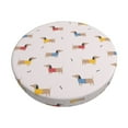 thumbnail image 6 of Uemuo Dachshund Dog Puppy Pattern Round Bar Stool Seat Covers Washable Stool Cushion Slipcover Elastic Bar Chair Covers-12 inch, 6 of 7