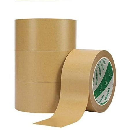 Ruban d'emballage, 4 rouleaux de ruban adhésif en papier kraft pour boîtes  d'emballage Ruban d'emballage 1,9 pouces x 20 verges par FOF008 (Marron)