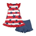 thumbnail image 3 of Millie Loves Lily Girls Red,White and Blue American Flag Patriotic  Top and Short Set,Big Girls Size 6,2-PCS, 3 of 4