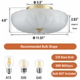 thumbnail image 6 of Claxy 3-Light Brass Ceiling Light with Bowl Frosted Glass Shade, 6 of 6