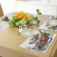 thumbnail image 4 of Ambesonne Christmas Place Mats Set of 4, Reindeer in Red Car, Standard Size, White Red Green, 4 of 6