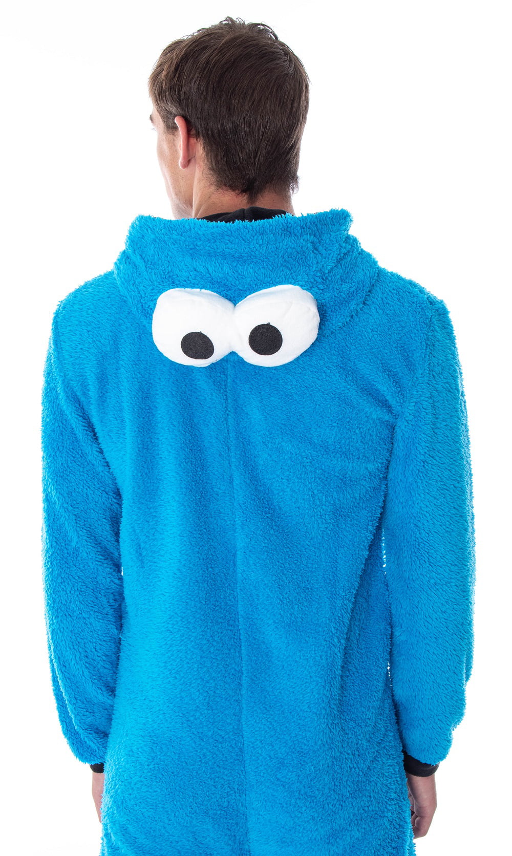 Sesame Street Adult Unisex Cookie Monster Costume Union Suit Pajama Onesie  L/XL 