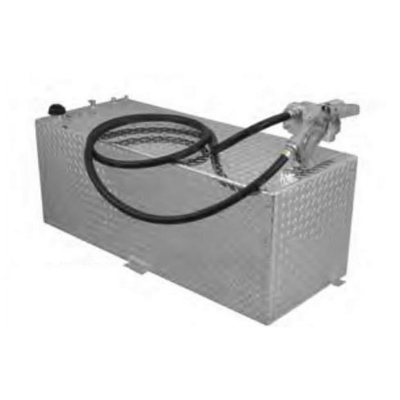RDS Tanks Liquid Transfer Tank 71793 DOT Approved; Gasoline or Diesel; 80 Gallon Capacity; Rectangle; Diamond Tread; Aluminum; Used For Transferring Fuel To Automobiles/Boats/4-Wheelers/Generators