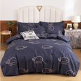 thumbnail image 1 of Drppepioner 4-Piece Brushed Wool Bedding Set - Soft and Fresh Bed Sheets With Quilt Cover - Cozy Home Textile Collection - Comfortable Bedroom Essentials For All Seasons Household, 1 of 6