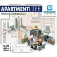 thumbnail image 2 of Brick Loot Apartment Life Kitchen & Bathroom Furniture Set, 288 Pieces, STEM Dollhouse Building Kit, 2 of 3